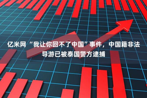 亿米网 “我让你回不了中国”事件，中国籍非法导游已被泰国警方逮捕